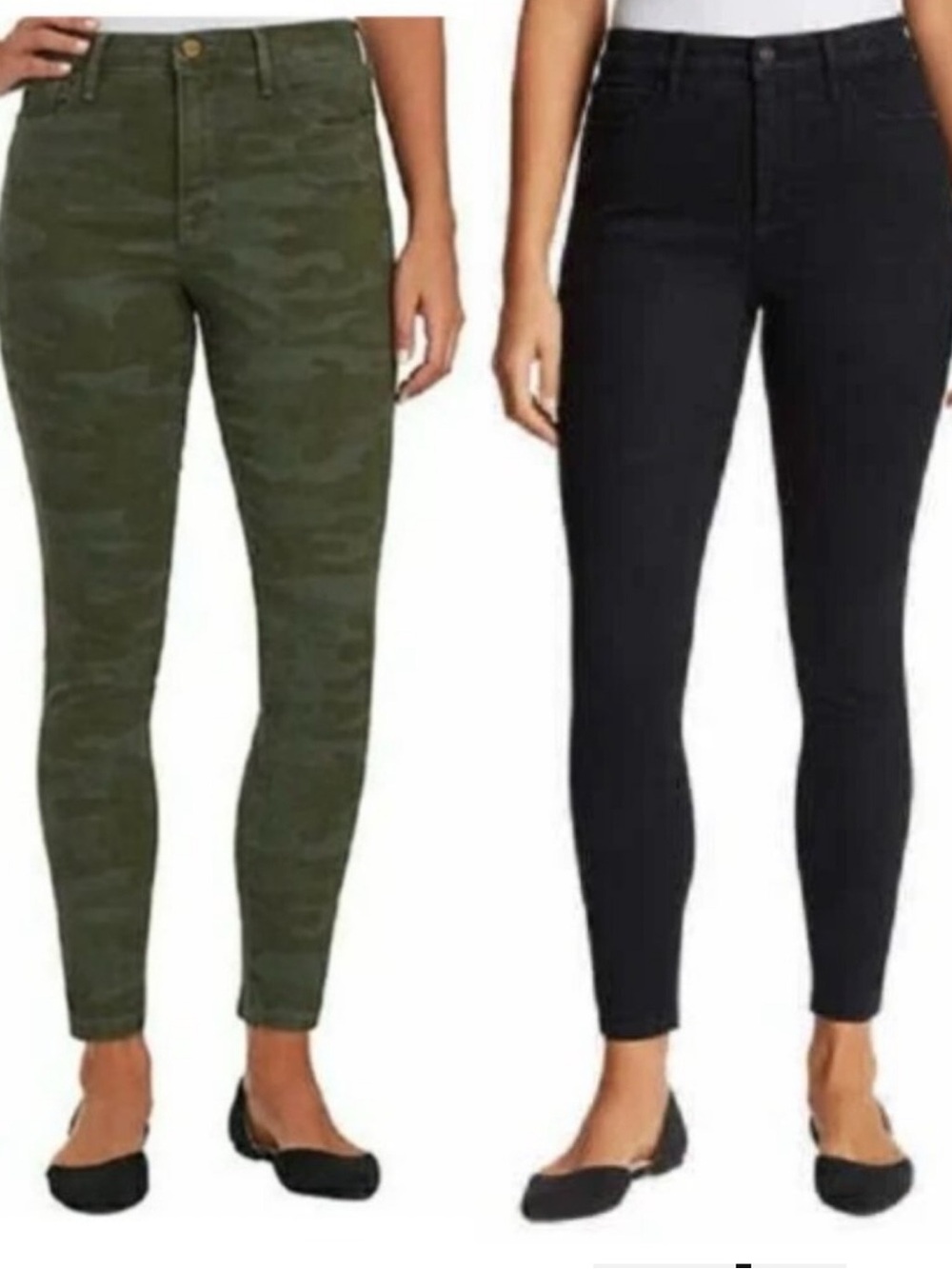 Lot of 2 Social Standard by Sanctuary 16 / 33 Camo & Black Skinny Jegging Jeans